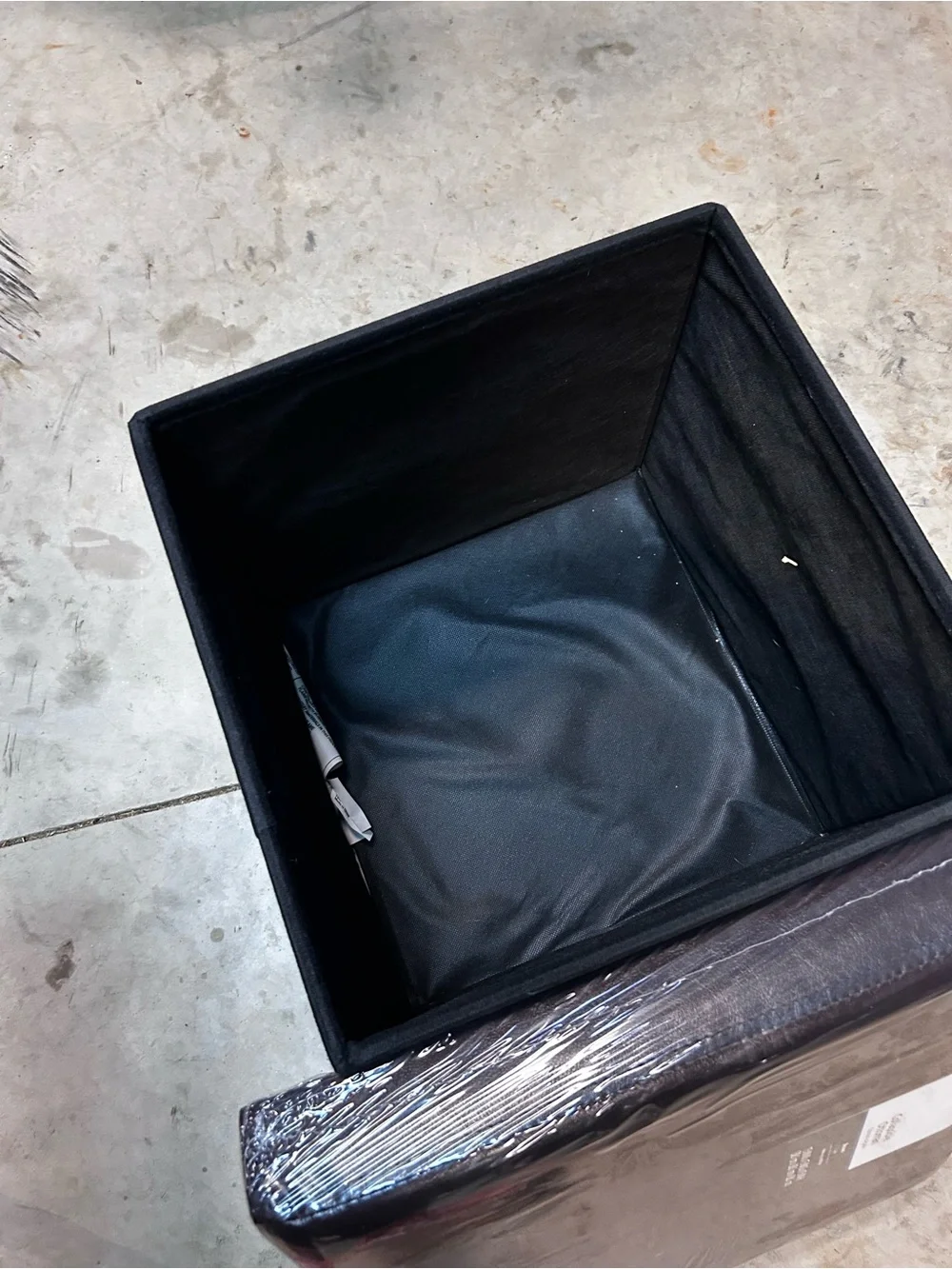 Mainstays Brown Collapsible Ottoman